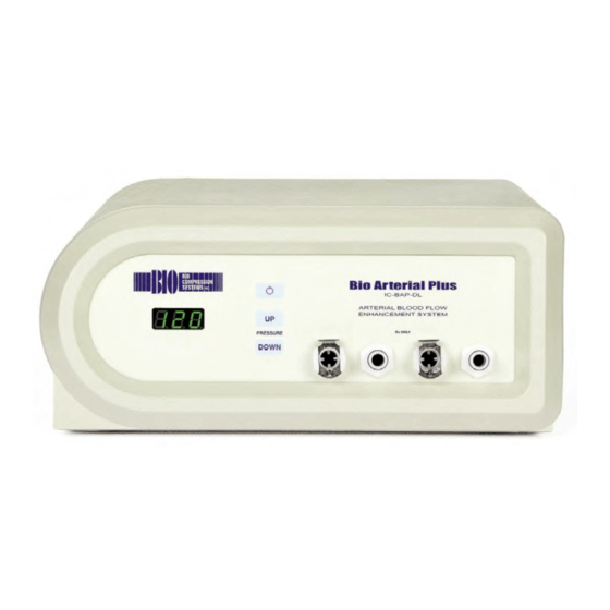 Bio Compression Systems BioArterial Plus Manuals