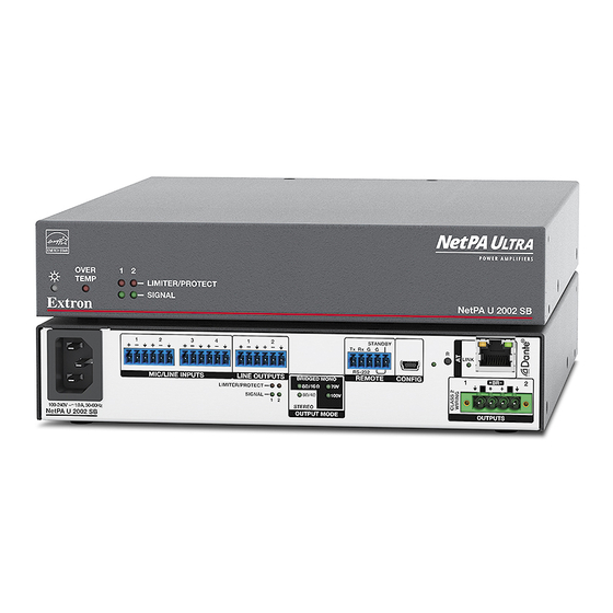 Extron electronics NetPA U 2002 SB Setup Manual