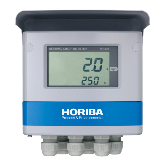 horiba HR-200 Water Quality Meter Manuals