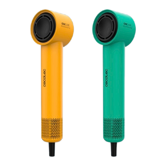 cecotec IONICARE ROCKSTAR STYLE YELLOW Manuals