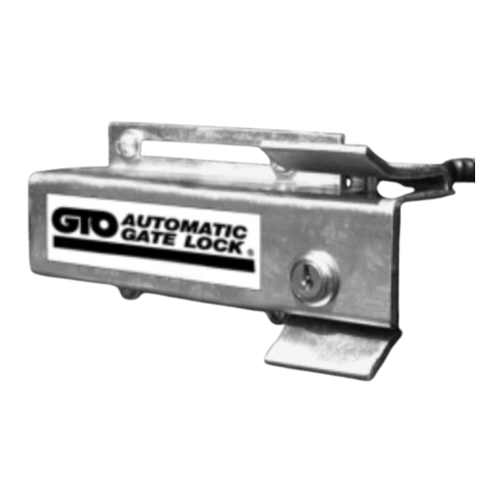 GTO Automatic Gate Lock Installation Manual