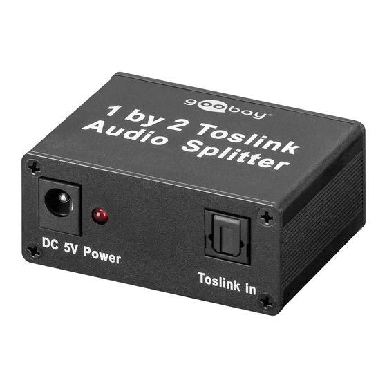 Goobay Toslink Audio Splitter User Manual