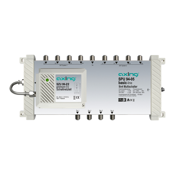 axing basic-line SPU 94-05 Operation Instructions