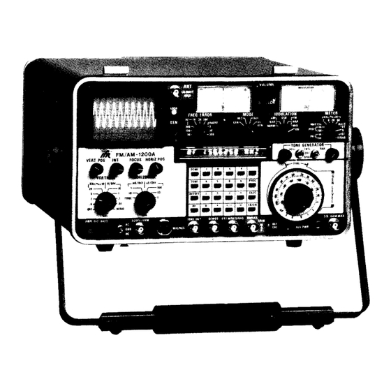 IFR FM/AM-1200A Operation Manual