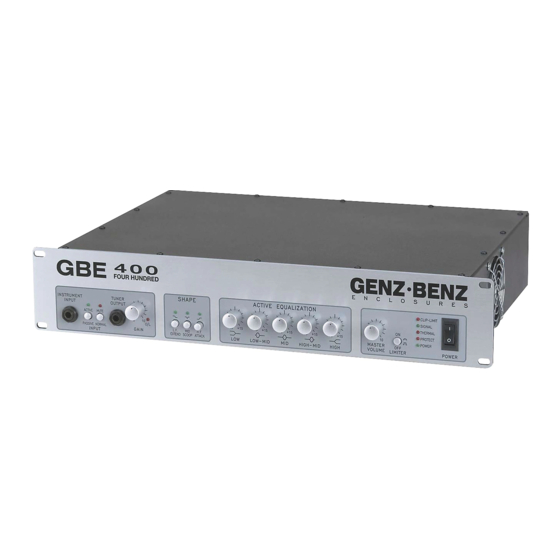 Genz Benz GBE 400 Technical Manual