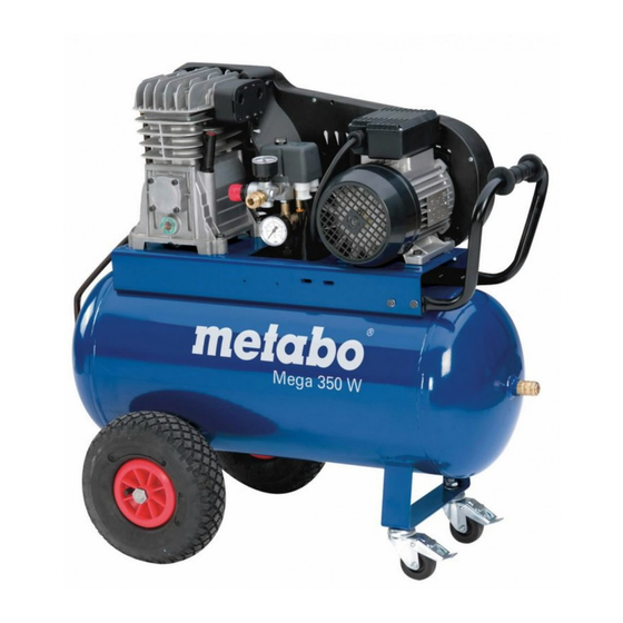 Metabo Compressor Pump Mega 350 W Operating Instructions Manual