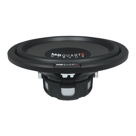 MB QUART Discus DWI252 Installation Manual