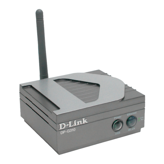 D-Link AirPlus G DP-G310 Manual