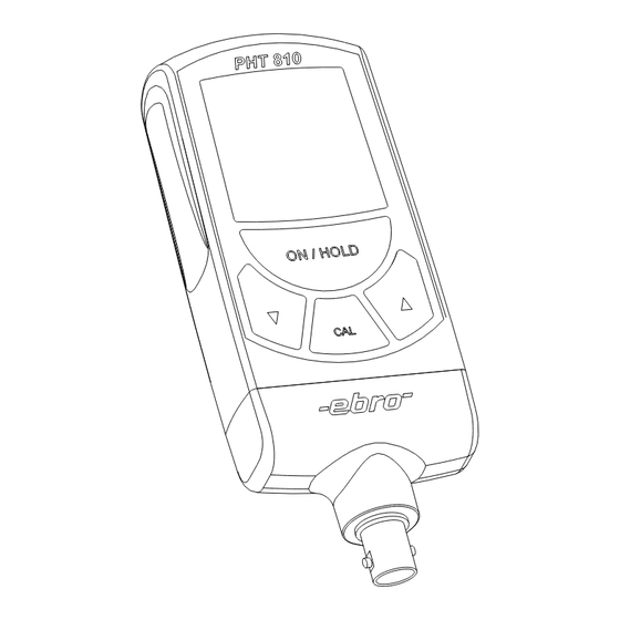 Ebro PHT 810 User Manual