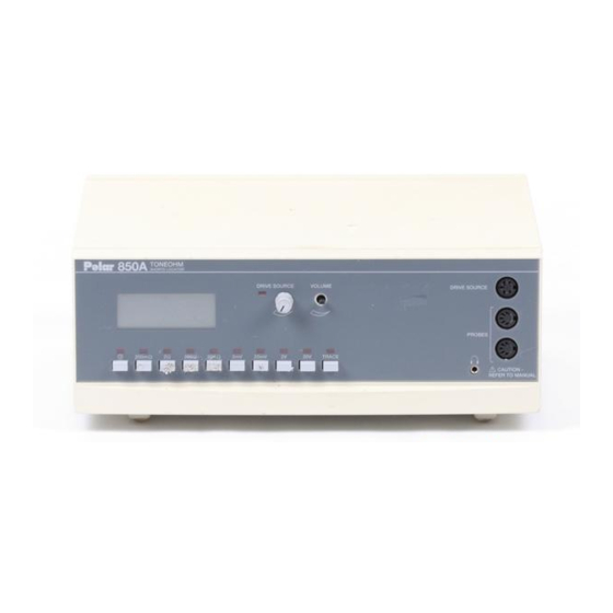 Polar Instruments TONEOHM 850A Operator's Manual