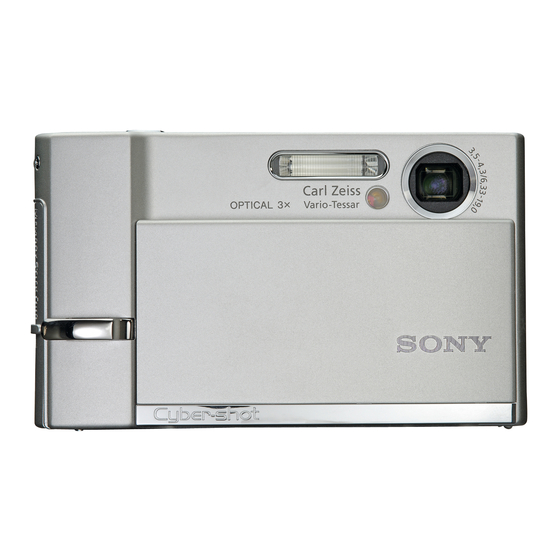 Sony Cyber-shot DSC-T30 User's Manual / Troubleshooting
