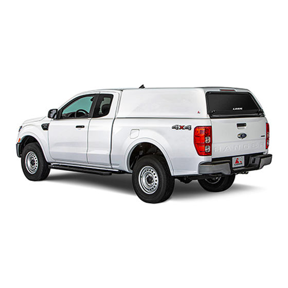 Leer CAB HIGH PREMIUM BED CAP Installation Instructions & Owner's Manual