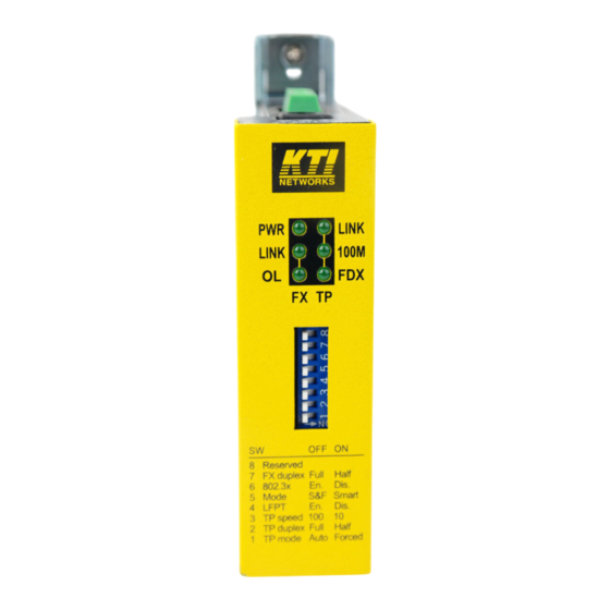 KTI Networks KCD-300 Specification Sheet