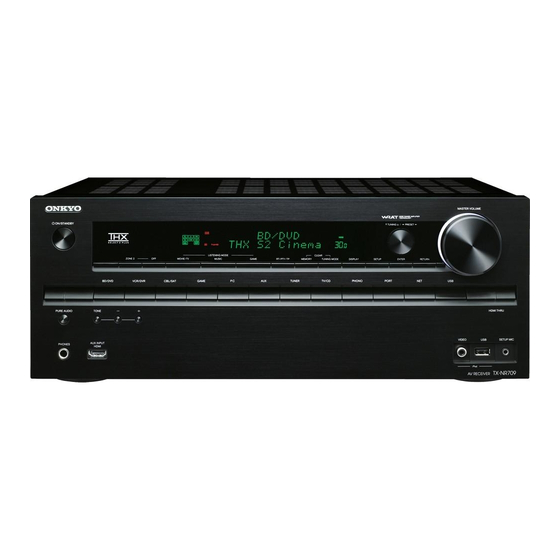 ONKYO TX-NR709 FIRMWARE UPDATE MANUAL Pdf Download | ManualsLib