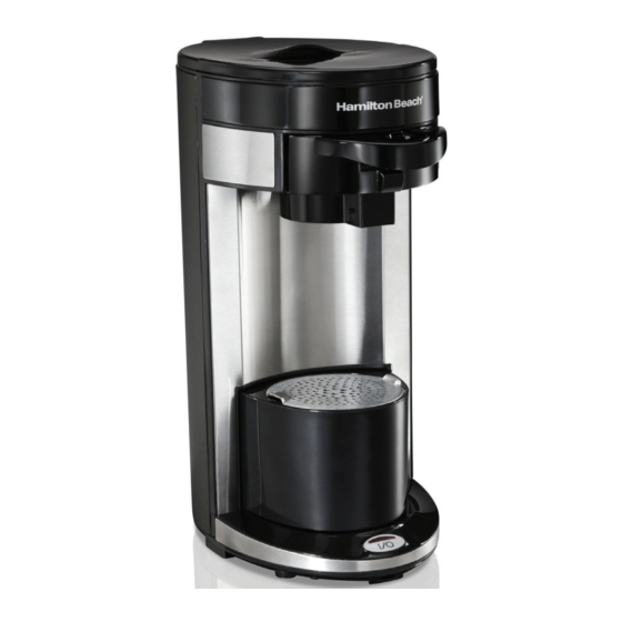 Hamilton Beach Single-serve Coffeemaker User Instructions Pdf Download 