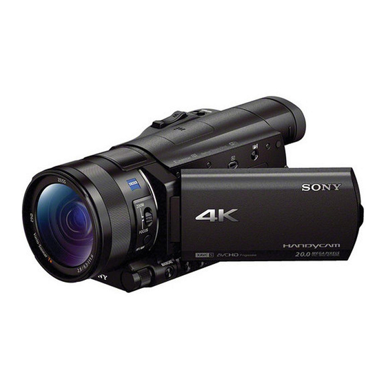 Sony Handycam FDR-AX100 Help Manual