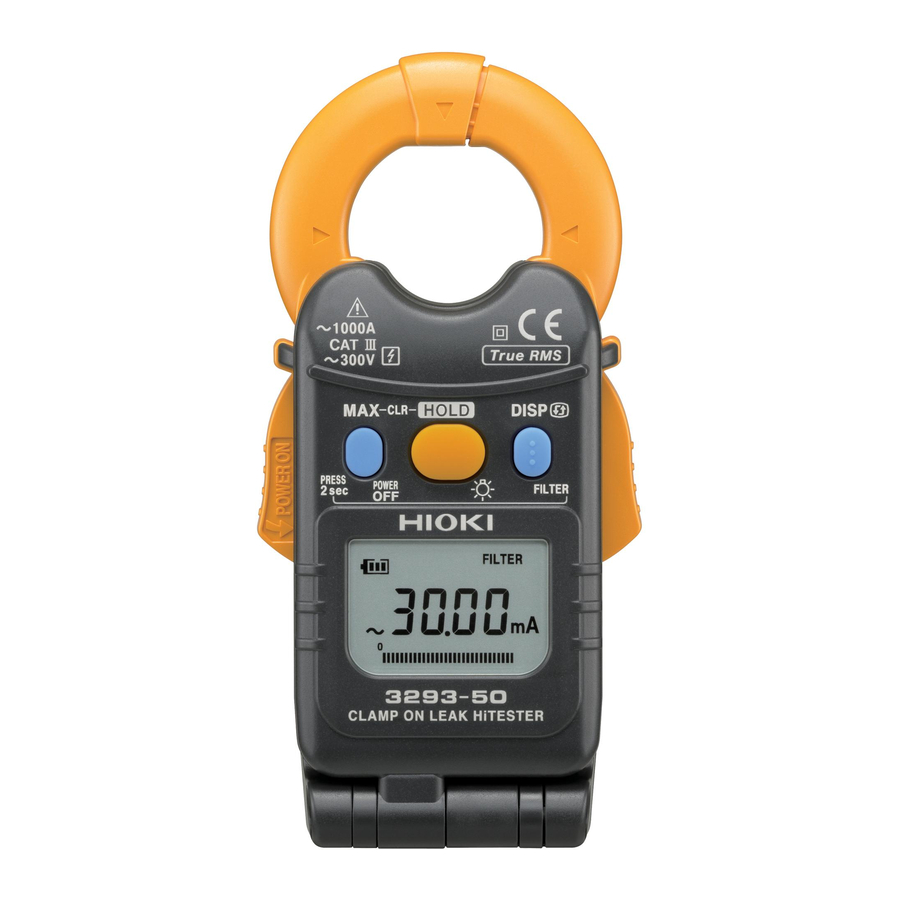 Hioki 3293-50 Instruction Manual
