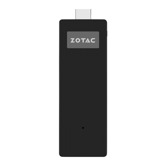 Zotac ZBOX P Series Quick Start Manual
