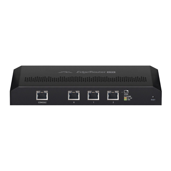 Ubiquiti EdgeRouter LITE Quick Start Manual