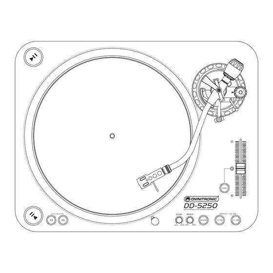 Omnitronic DD-5250 Direct Drive Turntable Manuals