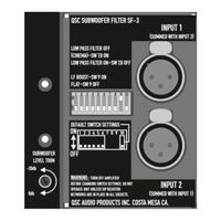 Qsc SF-3 Specifications