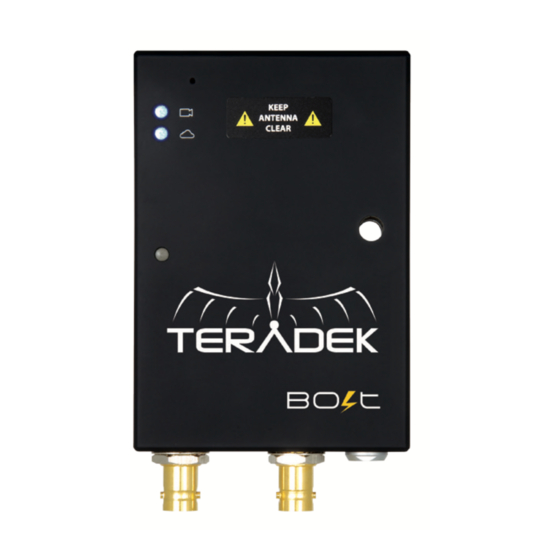 Teradek Bolt Quick Start Manual