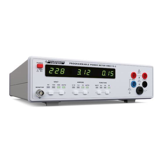 Hameg HM8115-2 Manual