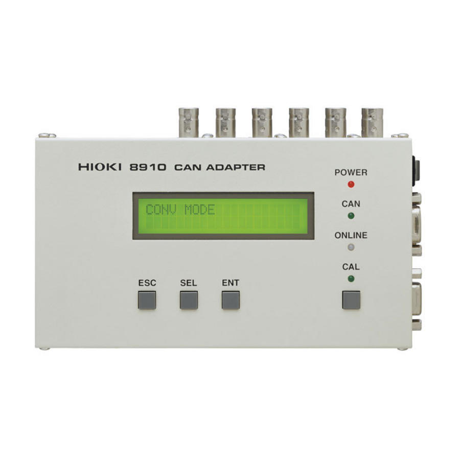 Hioki 8910 Instruction Manual