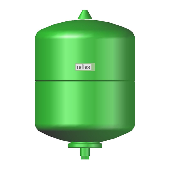Reflex refix DE Installation, Operating And Maintenance Instructions For The Installer And The User