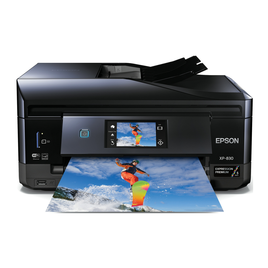 Epson XP-530/XP-630/XP-830 - Printer Manual