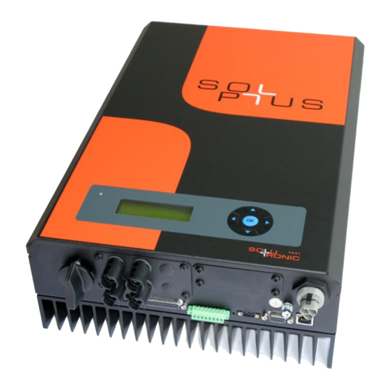 SOLU TRONIC SOLPLUS 25-55 Installation Manual