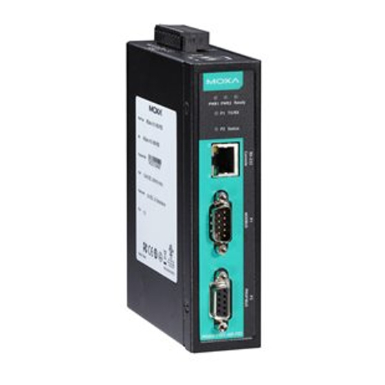 Moxa Technologies MGate 4101-MB-PBS Series Quick Installation Manual