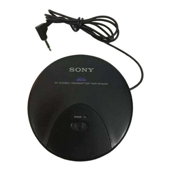 Sony TMR-RF940R Manuals