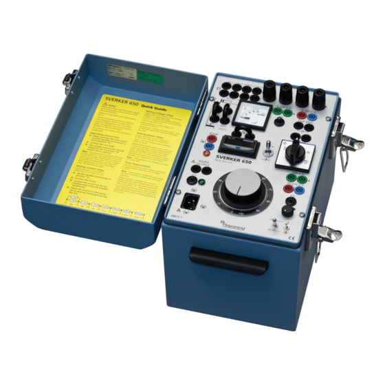 Megger SVERKER 650 User Manual