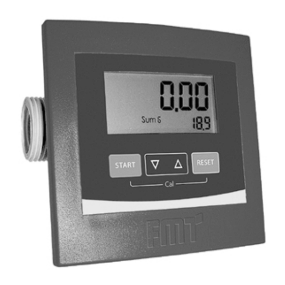 FMT Swiss AG Digital In-Line Meter Operating Instructions Manual