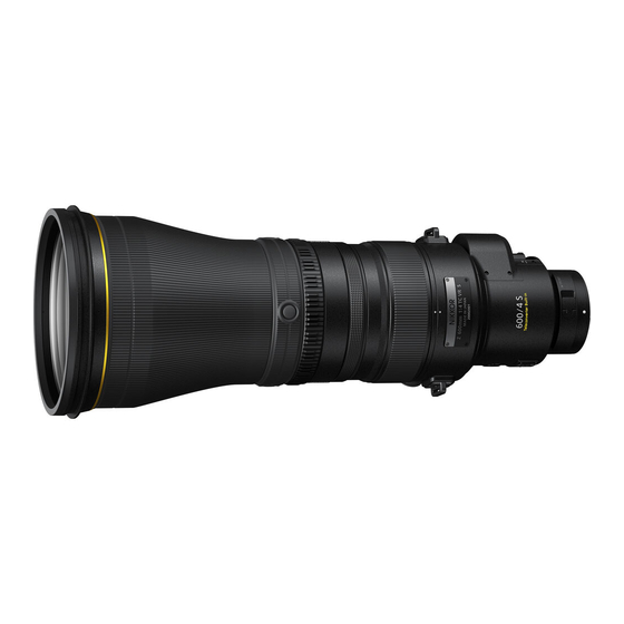 Nikon NIKKOR Z 600mm f/4 TC VR S Reference Manual