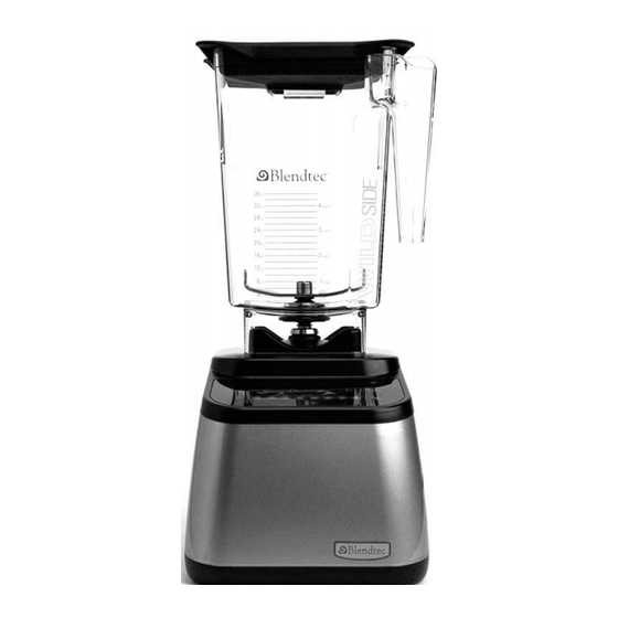 Blendtec TotalBlender DesignerSeries Owner's Manual And User's Manual