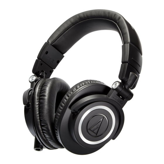 Audio Technica ATH-M50xl Instructions Manual
