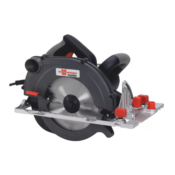 User Manuals: Wurth Master HKS 52 Circular Saw