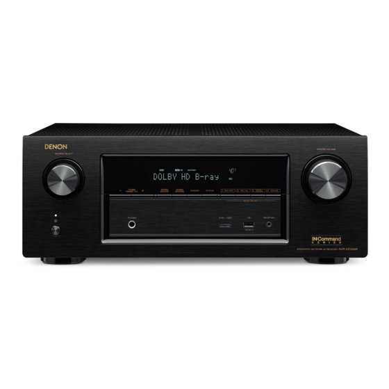 Denon AVR-X2100W Quick Start Manual