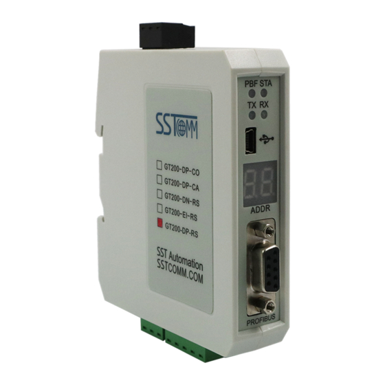 SST Automation SSTCOMM GT200-DP-RS User Manual