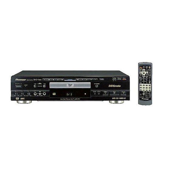 Pioneer DVD-V550 Operating Insructions