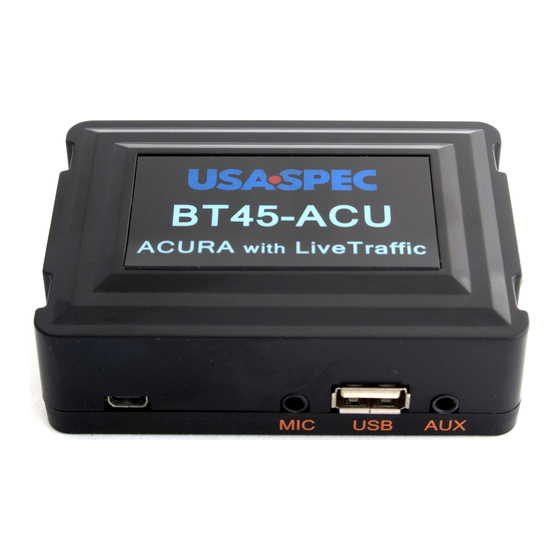 USA SPECS BT45-ACU Owner's Manual