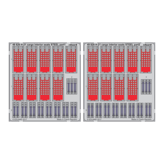 Eduard H-21C cargo interior seats STEEL Manual