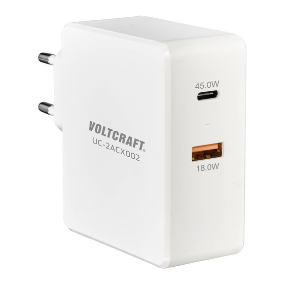 VOLTCRAFT UC-2ACX002 Operating Instructions Manual