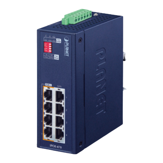 Planet IPOE-470 Industrial PoE++ Hub Manuals
