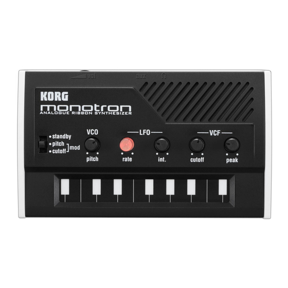 Korg monotron Owner's Manual