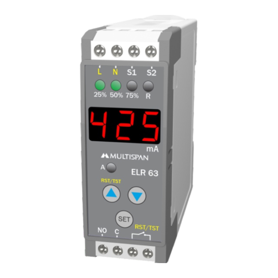 MULTISPAN ELR-63 Quick Start Manual