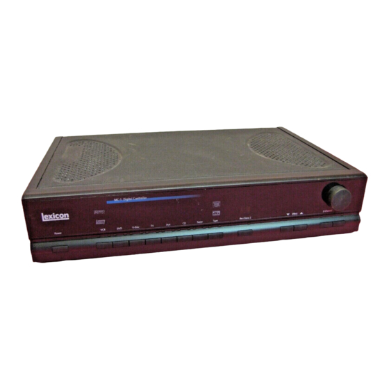 Lexicon MC-1 Quick Reference Manual