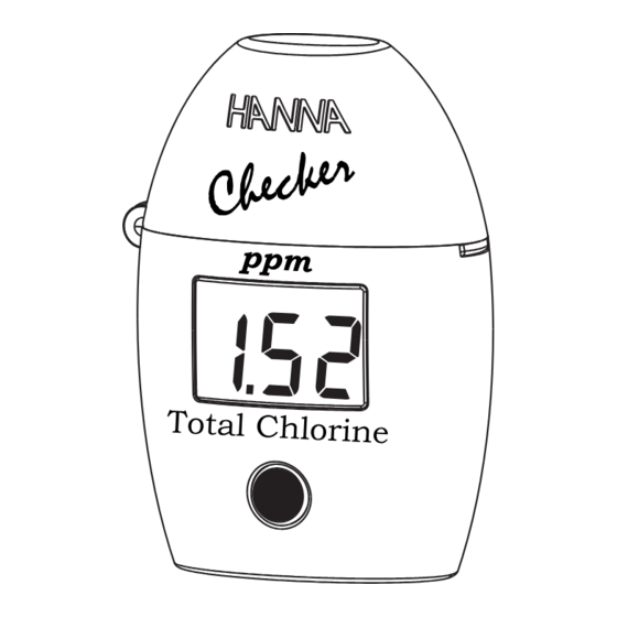 Hanna Instruments Checker HI 711 Quick Start Manual
